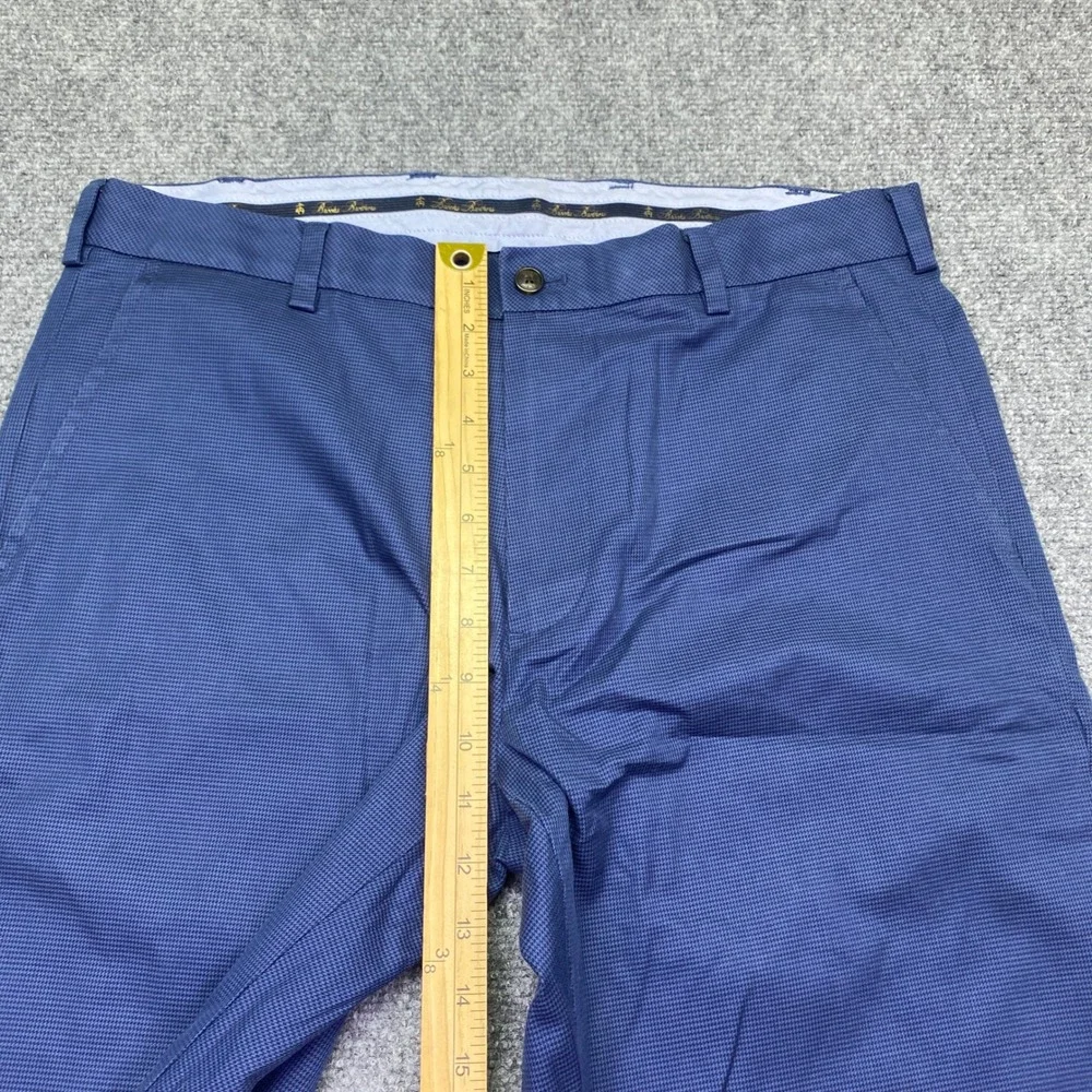 Brooks Brothers Clark Lightweight Advantage Chino Blue Textured Mens Pants Sz 34